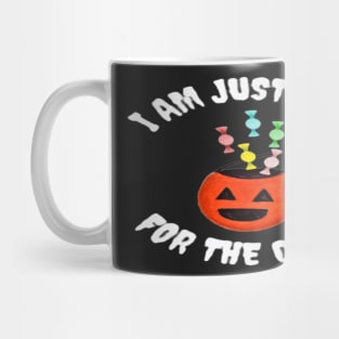 I Am Just Here For the Candy Card, Funny Halloween Gift Idea (Portrait) Mug